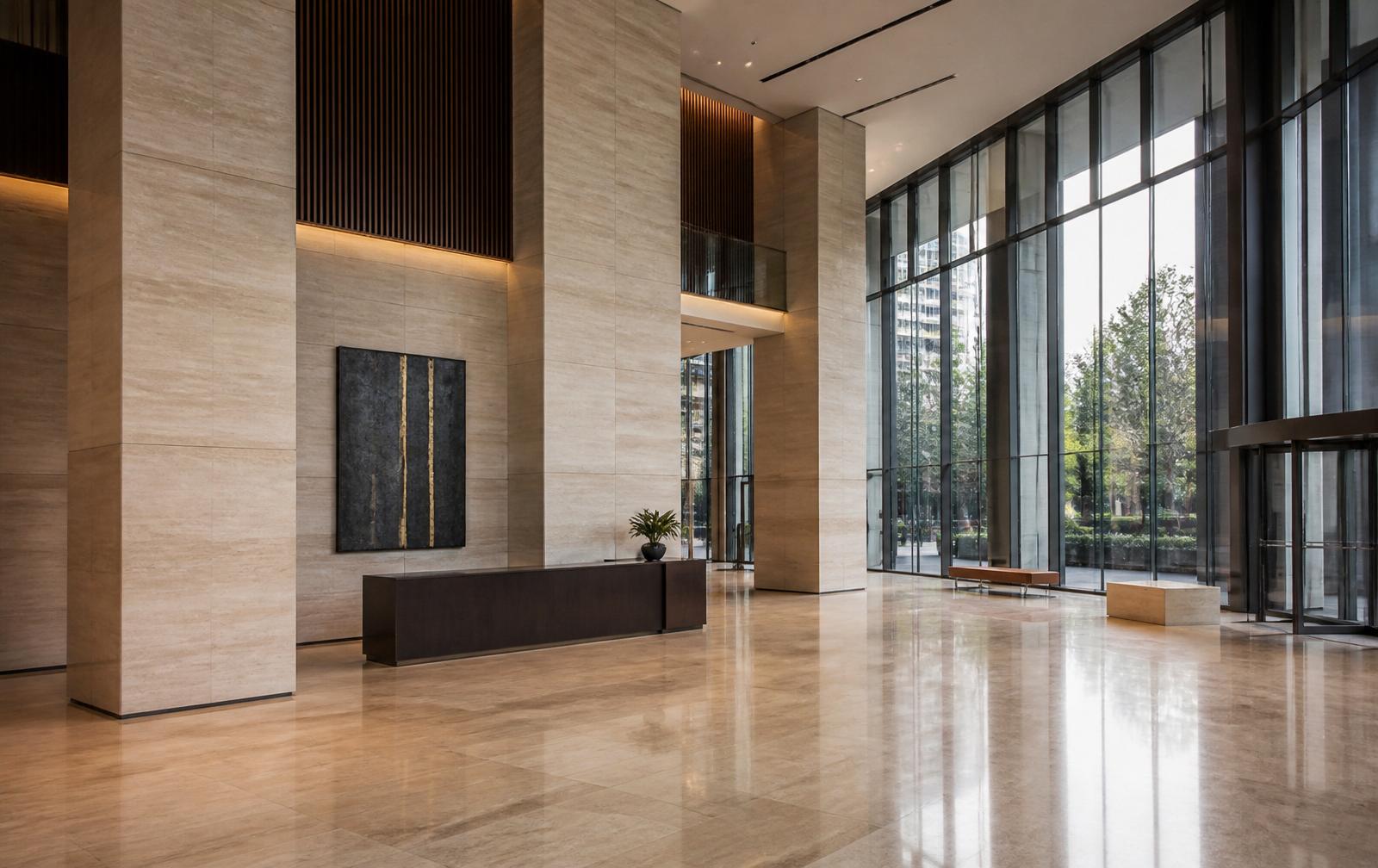 Corporate lobby atrium