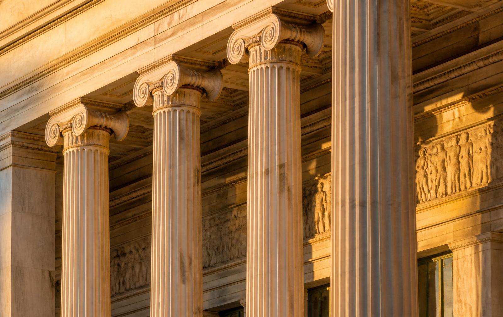 Neoclassical marble columns