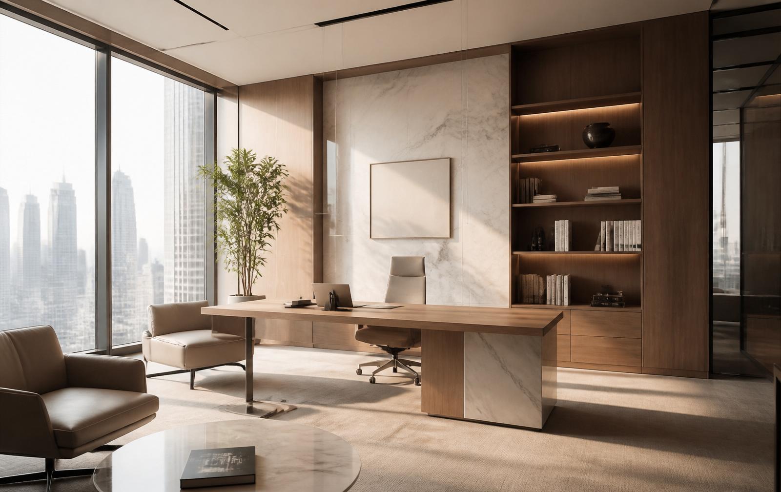 Modern minimalist office interior